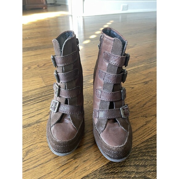 Jump For The People Women's leather heeled ankle bootsSize US7 - Picture 3 of 10